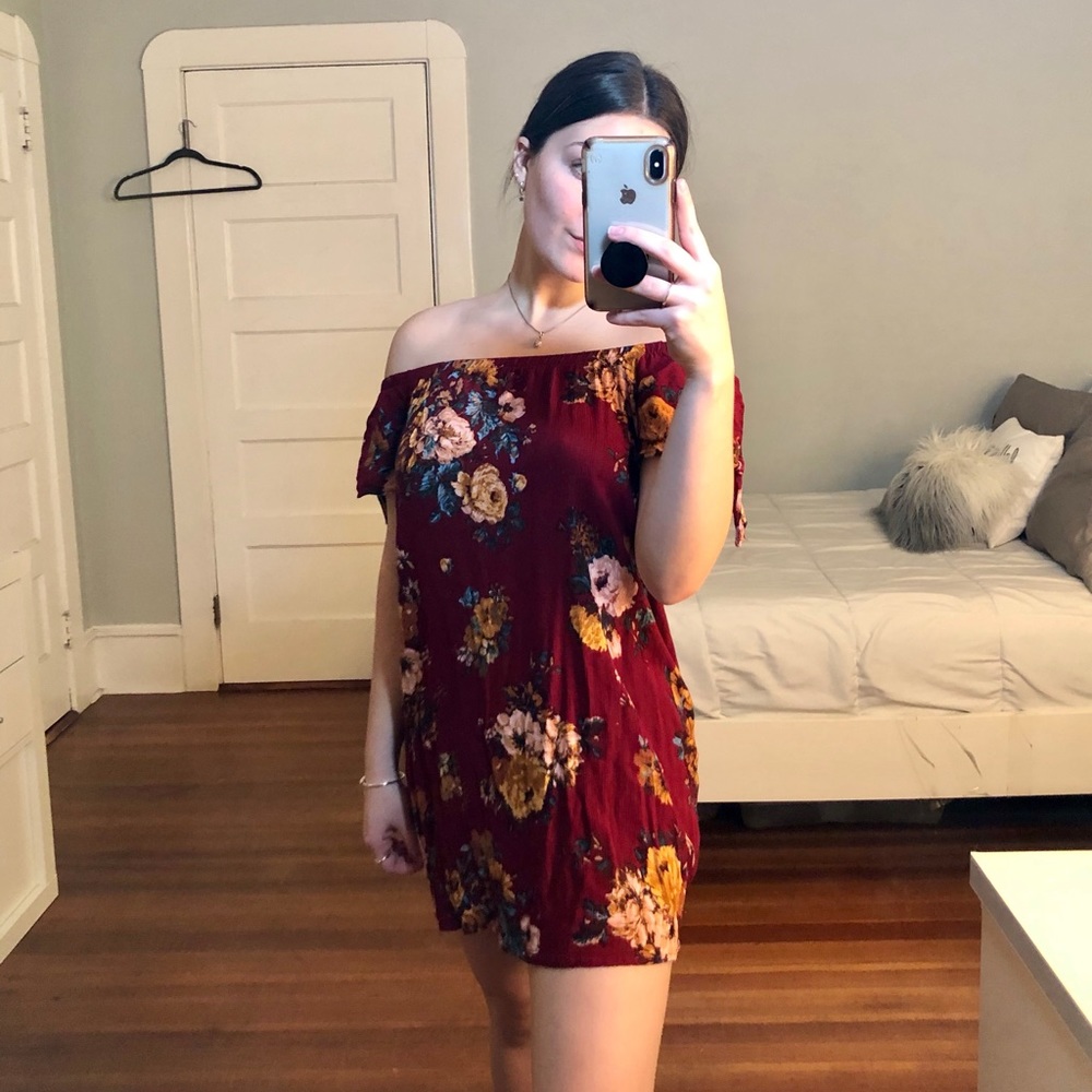 FLORAL OFF THE SHOULDER DRESS